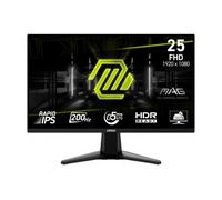 MSI MAG 255F E20, 24.5 pulgadas FHD 1920 x 1080 Monitor para juegos - 200Hz, 0.5ms, HDR listo, AMD FreeSync Premium, cuidado de los ojos, visión AI, HDMI 2.0b, DP 1.2a, sin marco, inclinación