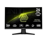 msi mag 244C Monitor de Juego 24" 1920x1080 (FHD), 180Hz, sincronización adaptativa, HDMI, DisplayPort, Montaje VESA, inclinación, Altura Ajustable, Altavoz, 1 ms, Negro