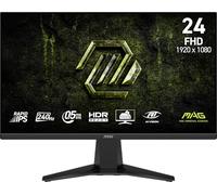 MSI mag 245F X24 Gaming Monitor 24" 1920 x 1080 (FHD), 240 Hz, FreeSync Premium, Compatible con HDR, HDMI, Puerto VGA, Montaje VESA, inclinable, Marco Delgado de 4 Lados 0,5 ms, Negro