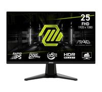 MSI MAG 255F E20, 24.5 pulgadas FHD 1920 x 1080 Monitor para juegos - 200Hz, 0.5ms, HDR listo, AMD FreeSync Premium, cuidado de los ojos, visión AI, HDMI 2.0b, DP 1.2a, sin marco, inclinación