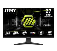 MSI MAG 272FDE 24.5" FHD 1920x1080 Monitor Gaming 200Hz 0.5ms HDR Compatible con AMD FreeSync Premium, cuidado de los ojos, AI Vision, HDMI 2.0b, DP 1.2a, sin marco, ajustable, soporte Vesa, negro