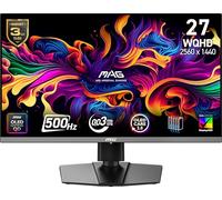 MSI mag 272QP QD-OLED X50 26,5" 2560 x 1440 (WQHD), 500Hz, AMD Adaptive-Sync, HDR Ready, HDMI, Puerto VGA, Montaje VESA, inclinable, Bisel Fino en 4 Lados, 0,03 ms, Negro