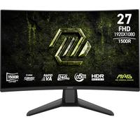 MSI mag 274CF X24 - Monitor para Juegos (27", 1920 x 1080 (FHD), 240 Hz, AMD Adaptive-Sync, HDR Ready, HDMI, Puerto VGA, Montaje VESA, inclinable, Bisel Delgado en 4 Lados, 0,5 ms, Negro