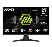 MSI mag 274F, 27", FHD, 1920x1080 - Monitor Gaming, Rapid IPS, 200Hz, 0.5ms, HDR Ready, Eye Care, HDMI 2.0b, DP 1.2a, Sin Marcos, Ajustable en inclinación, Soporte Vesa, Negro