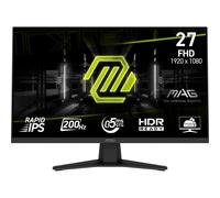 MSI mag 274F, 27", FHD, 1920x1080 - Monitor Gaming, Rapid IPS, 200Hz, 0.5ms, HDR Ready, Eye Care, HDMI 2.0b, DP 1.2a, Sin Marcos, Ajustable en inclinación, Soporte Vesa, Negro