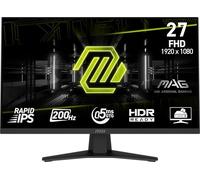 MSI mag 274F Monitor de Escritorio para Juegos 27" 1920x1080 (FHD), 200Hz, sincronización adaptativa, Compatible con HDR, HDMI, Puerto VGA, Montaje VESA, inclinable, Bisel Fino 4 Lados, 0.5ms, Negro