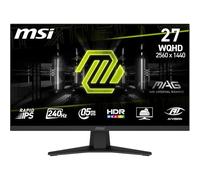 MSI mag 274QF X24, Monitor Gaming 27 Pulgadas WQHD, IPS rápida de 2560 x 1440, 240 Hz, 0,5 ms, Preparado para HDR, AMD FreeSync, Eye Care, AI Vision, inclinación Ajustable, Soporte Vesa, Negro