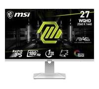 MSI mag 274QRFW Monitor Gaming WQHD de 27 Pulgadas, Panel IPS rápido 2560 x 1440, GtG 180 Hz / 1ms, sRGB 123%, Diseño sin Marco, DisplayHDR 400, DisplayPort 1.4a, HDMI 2.0b, Blanco