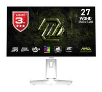 MSI mag 274QRFW X32 Monitor Gaming, 27" WQHD, 2560 x 1440 Rapid IPS, 320 Hz, 0,5 ms, DisplayHDR 400, Compatible con G-Sync, Eye Care, HDMI 2.1, DP 1.4a, inclinación/Altura Ajustables, Blanco
