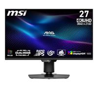 MSI, MAG 274UPDF E16M, 68,6 cm, 4K UHD, 3840 x 2160, Monitor de juego, IPS rápido, 0,5 ms, DisplayHDR 1000, Mini-LED, doble modo, HDMI 2.1, DP 1.4a, USB C (15 WPD), Inclinación/Altura ajustable, Negro