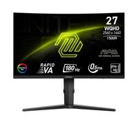 MSI mag 275CQRF QD E2 Monitor Curvo Gaming WQHD 27 Pulgadas, 1500R, 2560 x 1440 Rapid VA Panel, 180 Hz / 0.5ms (GtG, Min.), Sincronización adaptativa, DP 1.4a, HDMI 2.0b CEC