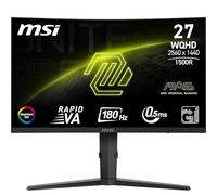 MSI mag 275CQRF QD E2 Monitor Curvo Gaming WQHD 27 Pulgadas, 1500R, 2560 x 1440 Rapid VA Panel, 180 Hz / 0.5ms (GtG, Min.), Sincronización adaptativa, DP 1.4a, HDMI 2.0b CEC