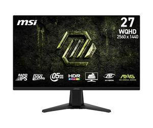 msi mag 275QFA E20 27" Gaming Monitor, 2560x1440 WQHD Rapid IPS, 200 Hz, 0,5 ms, HDR Ready, AMD FreeSync Premium, Eye Care, AI Vision, HDMI 2.0b, DP 1.4a, Frameless, VESA Mount