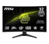 MSI MAG 321CQF E18 32" 2560 x 1440 (QHD), monitor de oficina para juegos, 180Hz, sincronización adaptativa, HDR, HDMI, puerto VGA, montaje VESA, inclinable, bisel delgado de 4 lados, 0,5 ms, negro