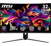 msi mag 321CUP QD-OLED 32 Pulgadas 3840 x 2160 (UHD) Monitor de computadora, 165 Hz, sincronización adaptativa, HDMI, Puerto DP, Montaje VESA, inclinación, Altavoz, 0.03 ms, Negro