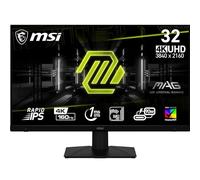 MSI mag 322UPF Monitor UHD Gaming 32", Panel IPS rápido 3840x2160, GtG 160 Hz/1 ms, sRGB 125,7%, diseño sin Marcos, DisplayHDR 400, DP 1.4a, USB Type-C (DP alt., c/DP de 90 W), HDMI