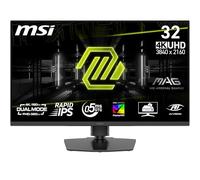 MSI mag 322URDF E16 Monitor Gaming, 32 Pulgadas, 4K UHD, 3840x2160, Rapid IPS, 0.5ms, DisplayHDR 400, Eye Care, AI Vision, Dual-Mode, HDMI 2.1, DP 1.4a, inclinación/Altura Ajustable, Negro