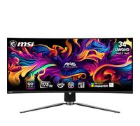 MSI mag 341CQP QD-OLED Monitor Gaming Curvo UWQHD de 34", 1800R, Panel Quantum Dot OLED 3440 x 1440, 175Hz / 0.03ms, 99% DCI-P3, ΔE≤2, DisplayHDR True Black 400, KVM, DP 1.4a, HDMI 2.1, USB Tipo-C