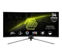 MSI MAG 345CQR pantalla para PC 86,4 cm (34") 3440 x 1440 Pixeles UltraWide Dual Quad HD Negro