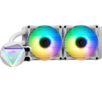 MSI MAG CORELIQUID 240R V2 White CPU Watercooling AIO Kit, cabezal de bloque de agua ARGB giratorio, bomba de radiador integrada, diseño de flujo dividido, mangueras antievaporación (AMD, Intel)