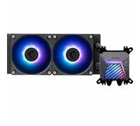 MSI MAG CORELIQUID A15 240 AIO CPU Liquid Cooler - Base de cobre con cobertura completa, diseño de canal de agua mejorado, ARGB GEN2, ventilador CycloBlade 9, radiador de flujo dividido, ventilador