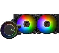 MSI MAG CORELIQUID E240 Blanco - Enfriador líquido de CPU AIO RGB - Radiador de 9.47 pulgadas - Ventiladores dobles ARGB PWN de 120 mm.
