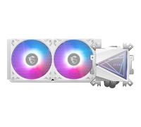 MSI MAG CORELIQUID I240 WHITE AIO Refrigeración líquida, Colplate ampliada, ventiladores ARGB Blockhead y LDB, radiador de flujo dividido, Mystic Light, Compatible con Intel y AMD