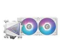 MSI MAG CORELIQUID I240 WHITE AIO Refrigeración líquida, Colplate ampliada, ventiladores ARGB Blockhead y LDB, radiador de flujo dividido, Mystic Light, Compatible con Intel y AMD