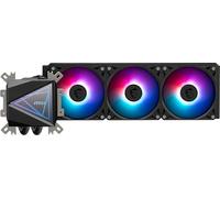 MSI MAG CORELIQUID I360 - AIO ARGB - Enfriador líquido para CPU - Radiador de 400 mm - LGA 1700 Ready - Ventiladores triples ARGB PWM de 120 mm, color negro