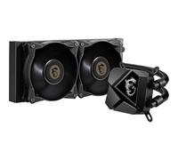 MSI MAG CORELIQUID P240 Refrigeración Líquida CPU AIO - Discreto Acabado Negro Piano, Bomba de Radiador Integrada, Flujo Dividido, Tubería Anti-Evaporación, Fácil de Instalar - Admite AMD e Intel