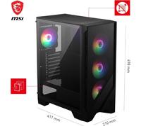 MSI MAG Forge 120A Airflow | Carcasa PC Gaming ATX | RGB | USB 3.2 | FUNDA...