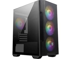 MSI MAG FORGE M100R Caja PC Mini Torre - Vidrio Templado, Admite Micro-ATX y Mini-ITX, Panel Frontal Mallado, 4 Fans ARGB 120mm c/Controlador Hub, Filtro de Polvo Magnético, Puerto USB 3.2 Gen1 Tipo-A