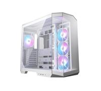 msi mag PANO 100R PZ White - Premium Mid-Tower Gaming PC Case - Tempered Glass Side Panel - 4X ARGB 120mm Fans - Liquid Cooling Support up to 360mm Radiator - White Color Case