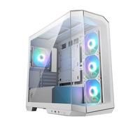 MSI mag PANO M100L PZ White - Torre Gaming Micro-ATX Blanca con Panel Panorámico de Cristal, Ventilación Optimizada, Compatible con ARGB y Refrigeración Líquida - Caja PC Compacta