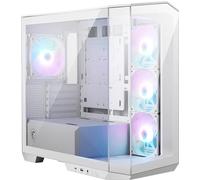 MSI mag PANO M100R PZ White - Carcasa Premium para PC para Juegos de Torre Media - Panel Lateral de Vidrio Templado - Ventiladores ARGB de 120 mm - Soporte de refrigeración líquida con radiador de