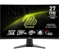 MSI MAG27C6F 27" 1920 x 1080 (FHD), Rapid VA, Monitor para Juegos de 180 Hz, sincronización adaptativa, 0,5 ms, HDMI, Puerto de Pantalla, VESA Mountable, inclinable