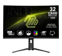 MSI MAG321CUP 32 pulgadas 3840 x 2160 (UHD), VA, 4K Monitor de juegos 160Hz, sincronización adaptativa, 1 ms, HDMI, puerto de pantalla, montaje VESA, inclinación