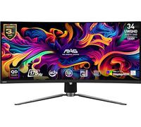 MSI MAG341CQP QD-OLED, 34 Monitor de Juegos OLED Curvo, 3440 x 1440 (UWQHD), OLED 0.03ms Tiempo de Respuesta, 175Hz, True Black HDR 400, HDMI, Puerto DP, USB Tipo C, inclinación, Altura
