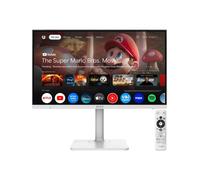 MSI Modern MD272UPSW Monitor Inteligente de 27" con resolución 4K UHD y Google TV: Google Assistant, Dolby Audio, Pantalla inalámbrica, Multi Control; WiFi 5, Bluetooth 5.0, LAN, HDMI, Blanco