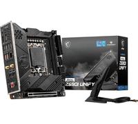 MSI MEG Z690I Unify Gaming Motherboard (Mini ITX, Intel Core de 12ª generación, LGA 1700 Socket, DDR5, PCIe 5, 2.5G LAN, ranuras M.2, Wi-Fi 6E)