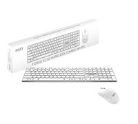 MSI Membrana Teclado y Ratón Inalámbrico 2.4GHz, Compatible con Ordenador Personal y Portátil, Blanco, Interruptores de Tijera, Empresa