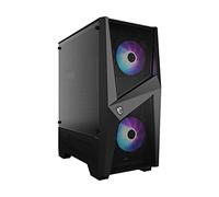 MSI Mid-Tower PC Gaming Case - Panel lateral de cristal templado - Ventilador ARGB 120mm - Soporte de refrigeración líquida hasta 240mm radiador x 1 - MAG FORGE 100R