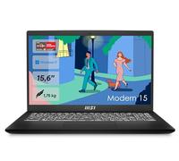 MSI Modern 15 Lifestyle & Business Laptop - Pantalla Full HD de 15,6", procesador AMD Ryzen 5 7530U, 16 GB DDR4 RAM, SSD de 512 GB, AMD Radeon Graphics, Windows 11 Home, negro, B7M-284