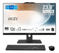 MSI Modern AM242TP 12M-439EU PC Todo-en-Uno - Panel táctil IPS de 23,8", Intel Core i7-1260P, 16 GB DDR4, SSD PCIe 4.0 NVMe, WiFi 6E, cámara Web, H-P, Teclado/ratón, sin Sistema operativo, Negro