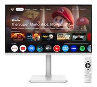 MSI Modern MD272UPSW, Monitor Inteligente UHD 4K de 27", Google TV, Control inalámbrico, Type-C 65W, Altavoces Integrados, Blanco