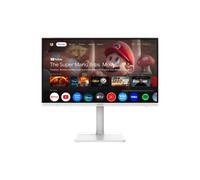 MSI Modern MD272UPSW, Monitor Inteligente UHD 4K de 27", Google TV, Control inalámbrico, Type-C 65W, Altavoces Integrados, Blanco