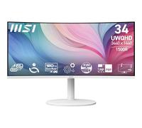 MSI Modern MD342CQPW Monitor Curvo de 34" UWQHD 1500R, Panel VA 3440 x 1440, 21:9, KVM, Pip/PBP, 120Hz, 300 nits, Anti-Glare, Altavoces Integrados, Ajustable en 3 direcciones, HDMI 2.0b