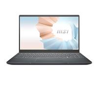 MSI Moderno portátil Diario 14B Delgado y Ligero: 14 Pulgadas FHD 1080p, i5-1135G7, Intel Iris Xe, 8 GB, 512 GB SSD, Win10, Gris Carbono (B11MOU-496)