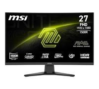 MSI Monitor de Juegos mag 275CQF E18 27" 2560 x 1440 (QHD), 180Hz, sincronización adaptativa, Compatible con HDR, HDMI, Puerto VGA, Montaje VESA, inclinación, Bisel Delgado de 4 Lados, 0,5 ms, Negro