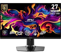 msi MPG 271QR QD-OLED X50 27" 2560x1440 (QHD) Monitor de Juego, 500Hz, AMD Adaptive-Sync, HDR Ready, HDMI, Puerto VGA, Montaje VESA, inclinable, Bisel Fino 4 Lados, 0,03 ms, Negro